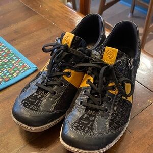 Remonte Black and Yellow Sneaker size 41